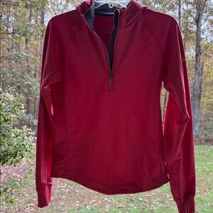 Nike Women's Dark Pinkish 1/4 Zip Dri-Fit Pullover